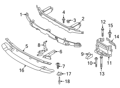 2024 BMW M8 Bumper & Components - Front Diagram 2