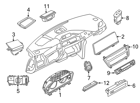 2019 BMW M4 SWITCH UNIT STEERING COLUMN Diagram for 61315A0F942