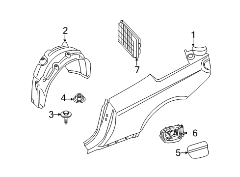 2021 BMW M850i xDrive Quarter Panel & Components Diagram 1