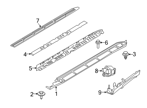 2024 BMW X7 Exterior Trim - Pillars Diagram 1