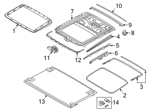 2022 BMW M5 Sunroof Diagram