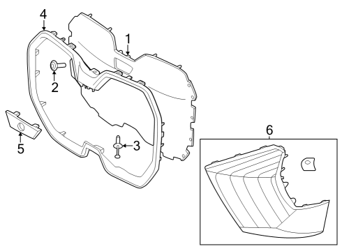 2022 BMW iX Grille & Components Diagram 2