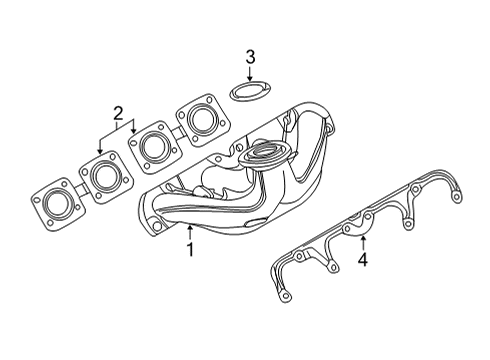 2024 BMW M850i xDrive Gran Coupe Exhaust Manifold Diagram