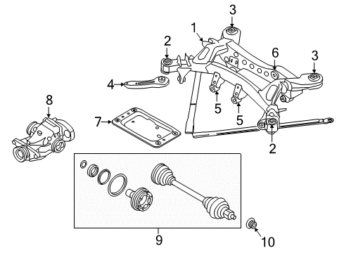 2021 BMW 230i Axle & Differential - Rear Diagram