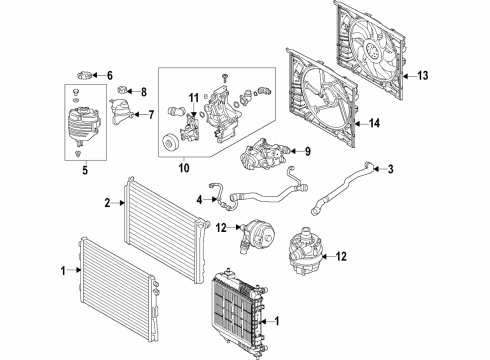 2022 BMW Z4 Cooling System, Radiator, Water Pump, Cooling Fan Diagram 3