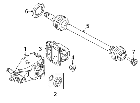 2024 BMW 330e xDrive Axle & Differential - Rear Diagram