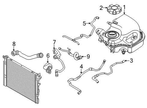 2022 BMW M550i xDrive Hoses & Pipes Diagram 1