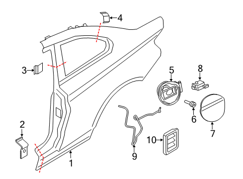 2021 BMW M240i xDrive Quarter Panel & Components Diagram 2