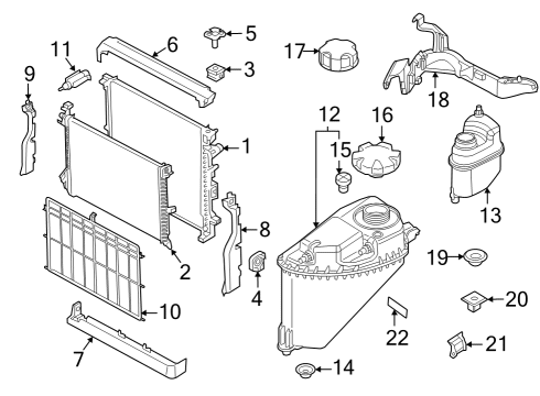 2024 BMW X6 M RADIATOR Diagram for 17115A3F239