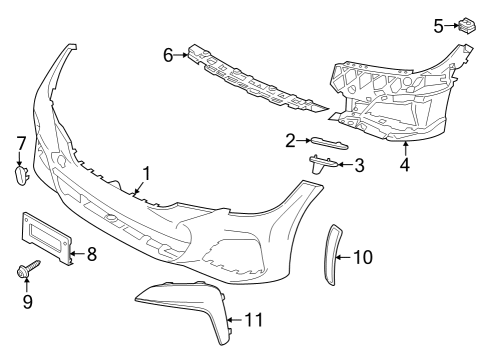 2021 BMW 330e xDrive Bumper & Components - Front Diagram 3