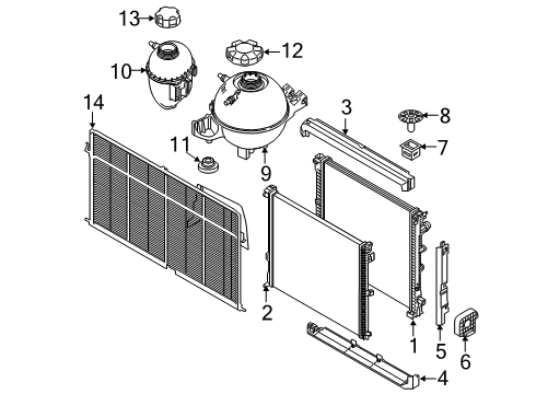 2023 BMW X3 M Radiator & Components Diagram 1