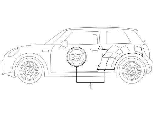 Side Stripe Jcw Racing Diagram for 51142355196