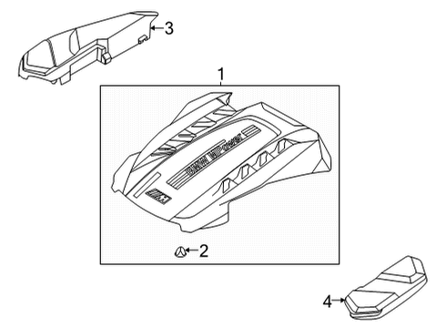 2022 BMW X6 M Engine Appearance Cover Diagram 2