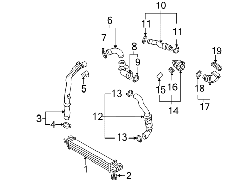 Charge Air Line Diagram for 13712753078