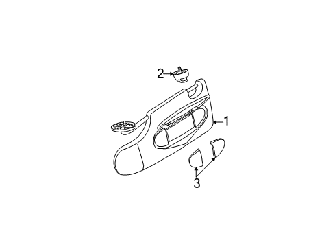 Sun Visor Bracket Diagram for 51169151524