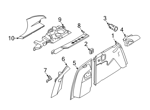 2021 BMW X4 Interior Trim - Rear Body Diagram 4