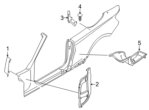 2021 BMW 230i Inner Components - Pillars Diagram 1