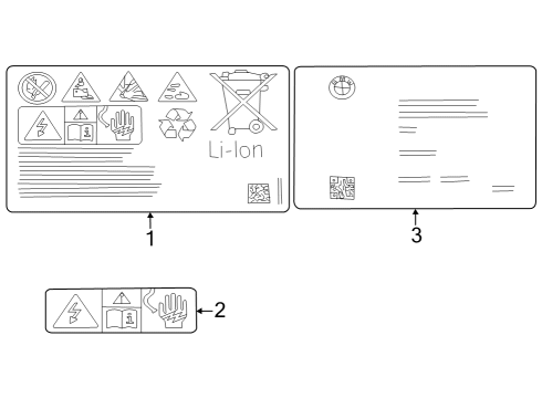 2024 BMW iX Information Labels Diagram