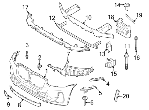 2023 BMW X3 M Bumper & Components - Front Diagram 3