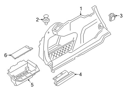 2023 BMW 330e xDrive Interior Trim - Rear Body Diagram 2