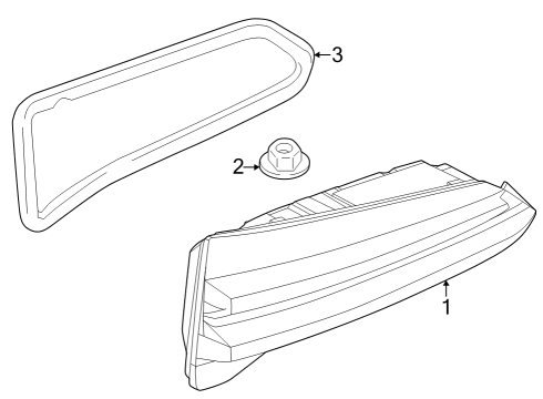 2024 BMW X5 M TAIL LIGHT TRUNK LID LED LEF Diagram for 63215A11ED1