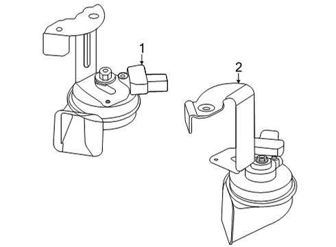 2024 BMW 228i Gran Coupe Horn Diagram