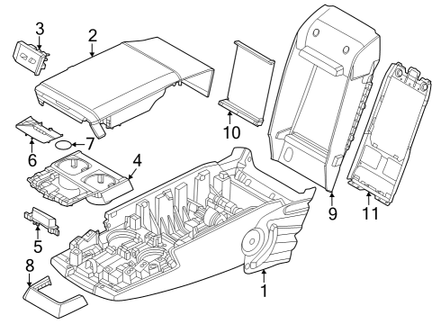 2023 BMW i7 Rear Seat Components Diagram 2