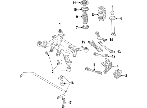 2018 BMW M5 WHEEL CARRIER, REAR RIGHT Diagram for 33309503996