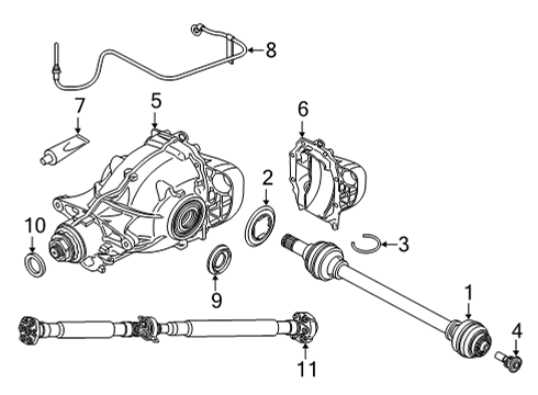 2024 BMW X5 M REAR AXLE DIFFERENTIAL Diagram for 33108849915