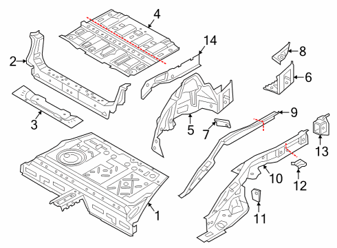 2023 BMW X1 EXTENSION FOR REAR RIGHT WHE Diagram for 41009628370