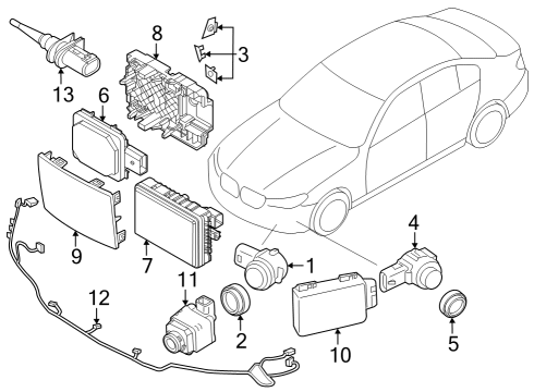 2024 BMW i7 RADOME Diagram for 66315A076E3