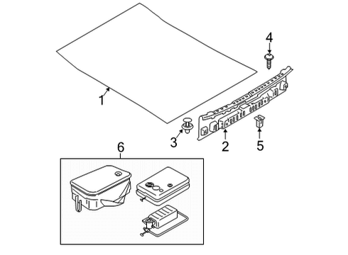 2023 BMW 840i xDrive Gran Coupe Interior Trim - Rear Body Diagram 1