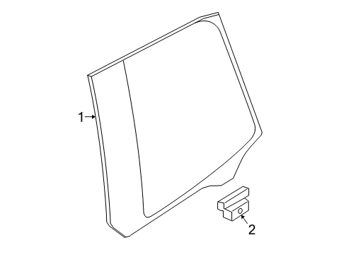 2021 BMW i3s Front Door Glass & Hardware Diagram 2