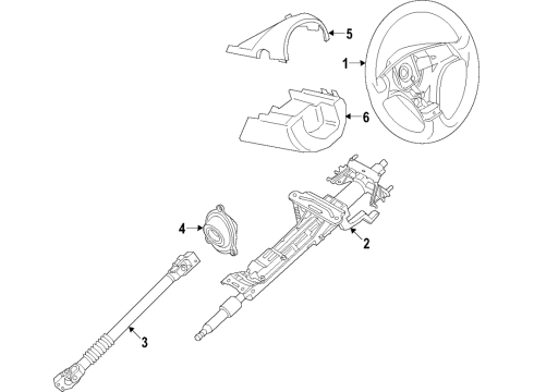 2022 BMW Z4 Steering Column & Wheel, Steering Gear & Linkage Diagram 1