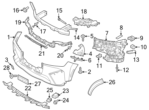 2024 BMW iX Bumper & Components - Front Diagram 2