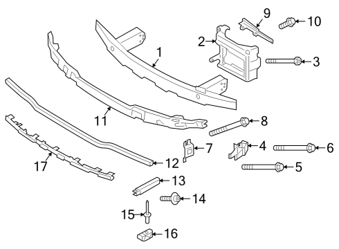 2023 BMW 330e xDrive Bumper & Components - Front Diagram 1