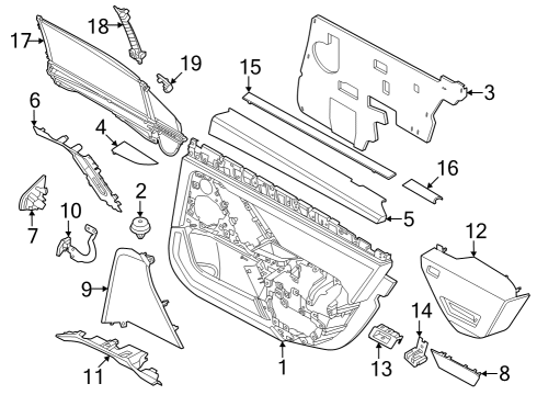 2023 BMW i7 Interior Trim - Rear Door Diagram 1