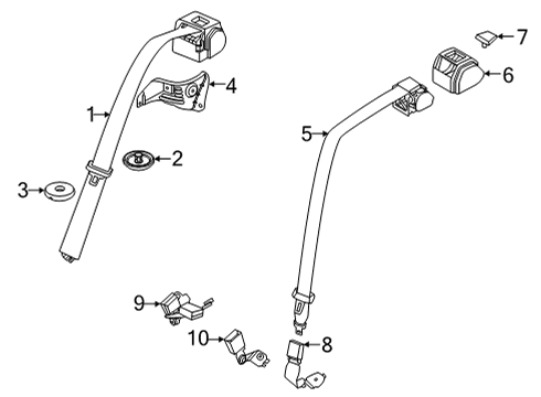 2022 BMW 228i Gran Coupe Seat Belt Diagram 2