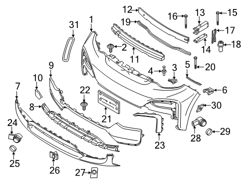 2021 BMW i3 Bumper & Components - Front Diagram