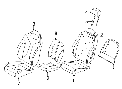 2021 BMW M850i xDrive Heated Seats Diagram 1