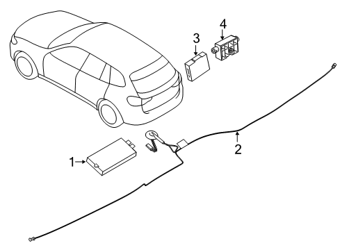 2023 BMW X3 M Antenna & Radio Diagram 1