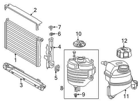 2023 BMW M240i Radiator & Components Diagram 2