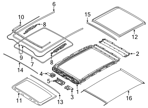 2021 BMW X4 Sunroof Diagram