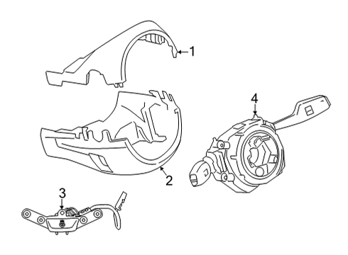 2022 BMW 230i Shroud, Switches & Levers Diagram