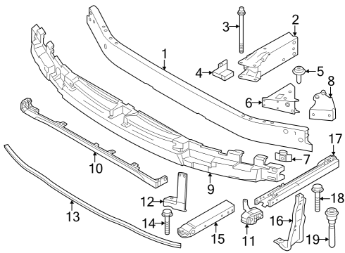 2024 BMW X1 Bumper & Components - Front Diagram 6