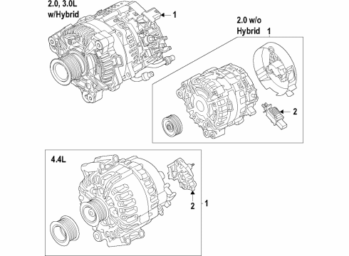 2021 BMW M550i xDrive Alternator Diagram 1