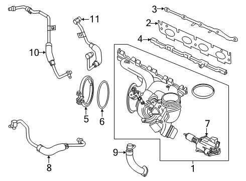 2023 BMW X1 SET WASTEGATE VALVE ACTUATOR Diagram for 11655A32F58