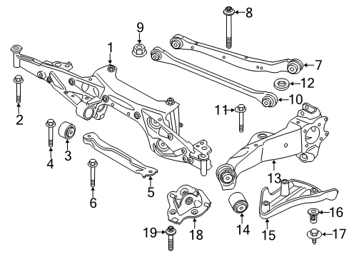 2024 BMW X1 CROSS-MEMBER REAR AXLE SUPPO Diagram for 33328841445