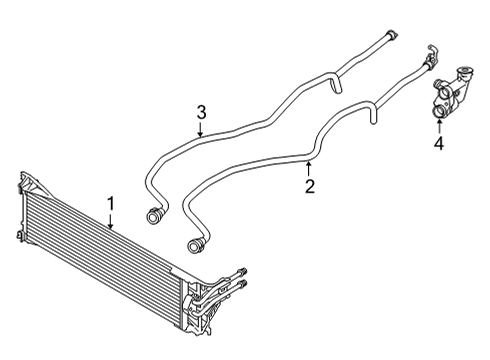 2022 BMW X6 M Trans Oil Cooler Diagram 1