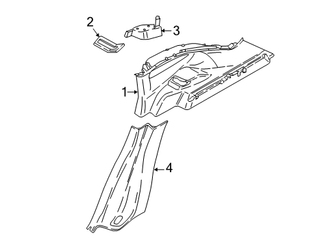 2022 BMW X1 Interior Trim - Quarter Panels Diagram